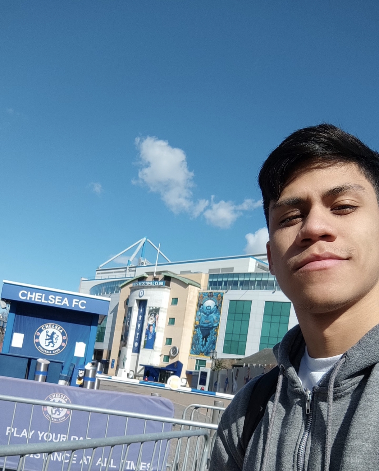 Andrés, fundador de TuriSport, en Stamford Bridge del Chelsea