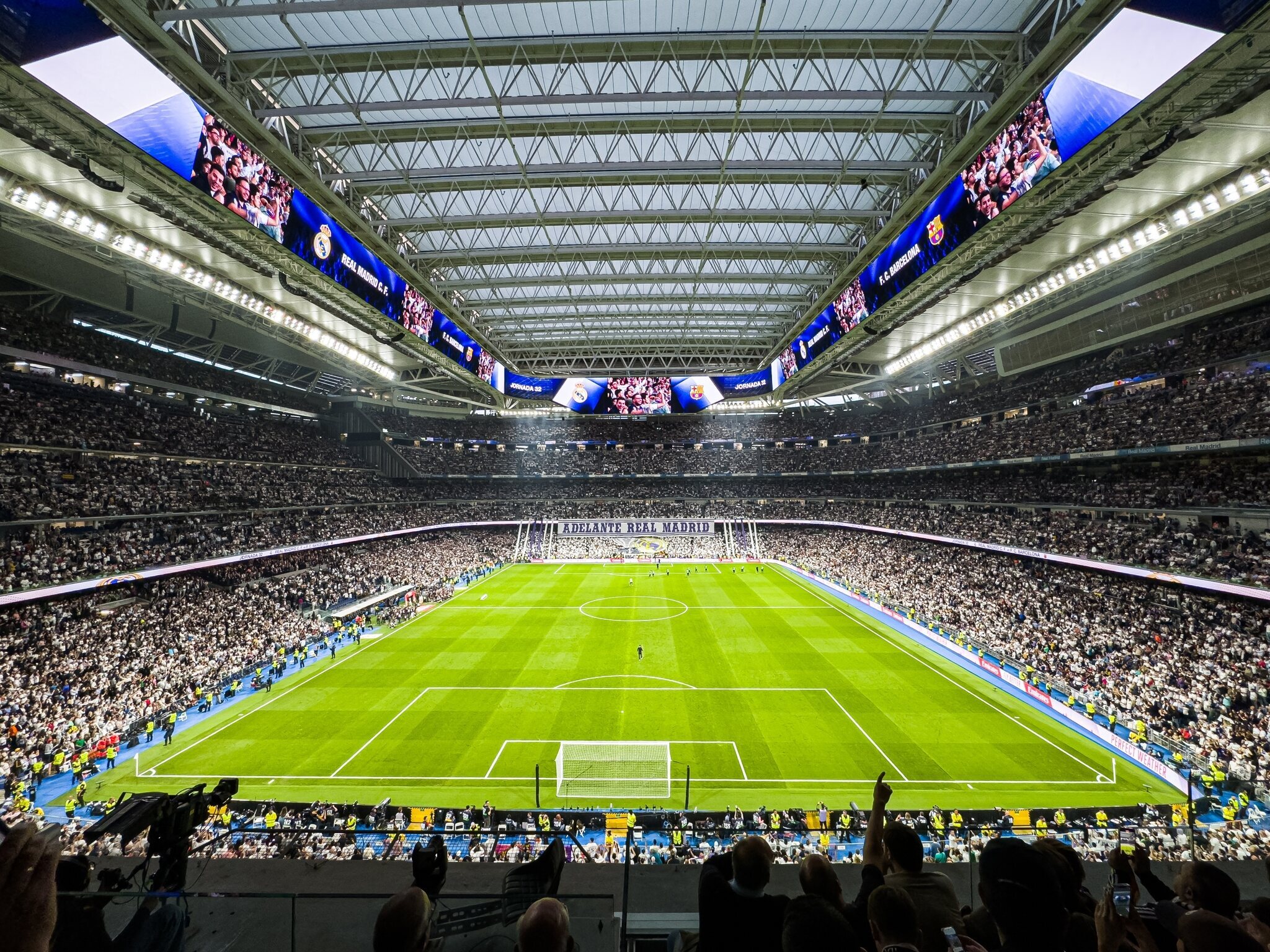 Vista del estadio Santiago Bernabéu