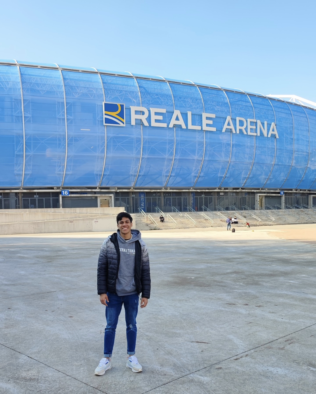Andrés, fundador de TuriSport, en el Estadio de Anoeta de la Real Sociedad